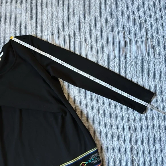 Boston Proper Sweater Knit Sheath Dress Long sleeve Aztec Tribal print size 4 - Picture 6 of 14